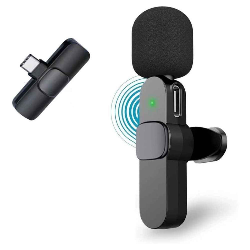 Microfone Lapela Sem Fio Compatível Android Usb C