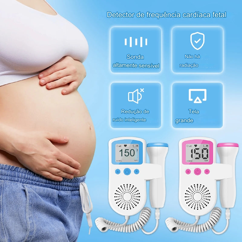 Monitor Fetal Doppler Aparelho Para Ouvir Coração