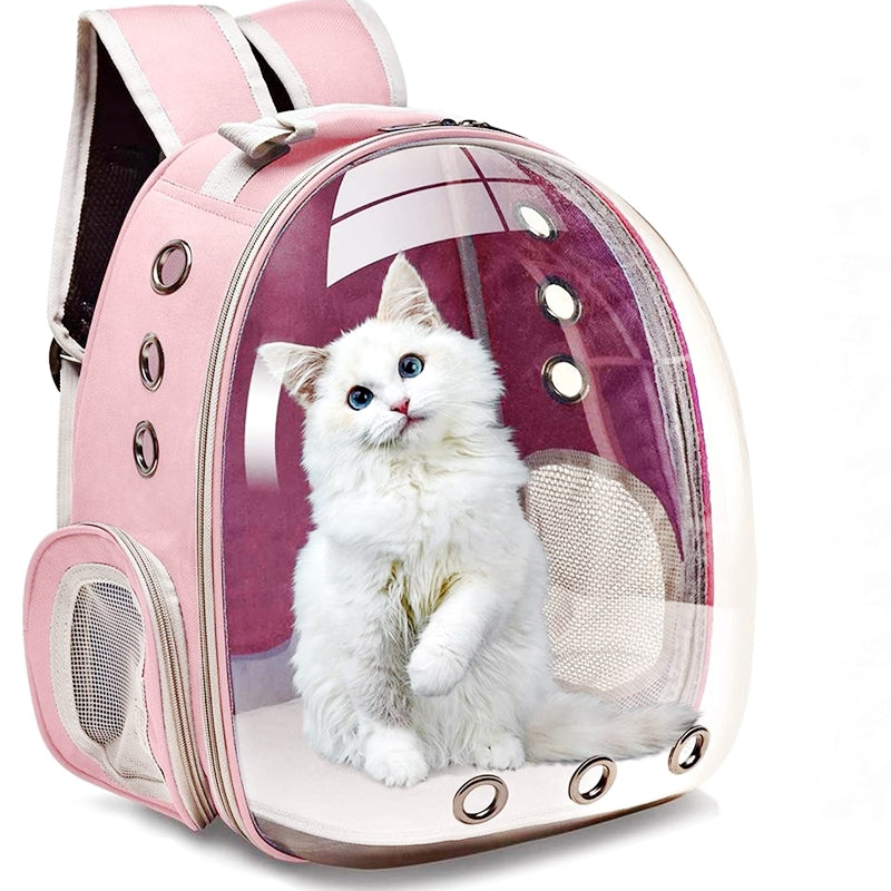 Bolsa Mochila Pet Cães e Gatos Visão Panorâmica Astronauta em Acrílico